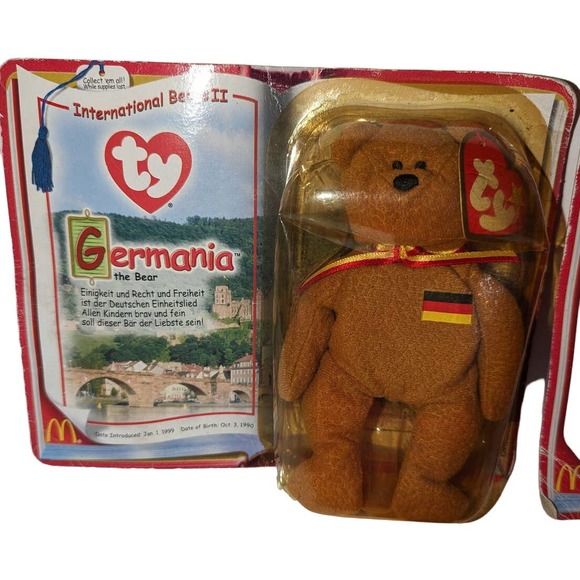 Ty Teenie Beanie Babies International II Osito Germania Spangle the Bear Set - Picture 2 of 9